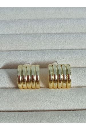 Gold Vintage Stil C-Şekilli Kadın Küpe