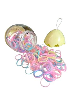 Sevimli Yumurta Kutuda Çocuk Renkli Lastik Toka