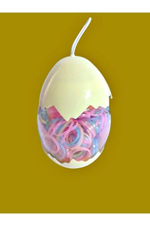 Sevimli Yumurta Kutuda Çocuk Renkli Lastik Toka