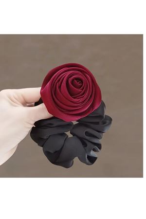 Bordo Tasarım Abiye Günlük Lastik Toka