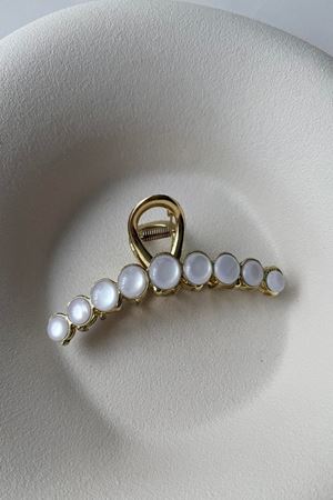 Sedefli İnci Görünümlü Abiye Günlük Mandal Toka