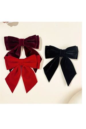 Siyah Kadife Fiyonk Otomatik Toka