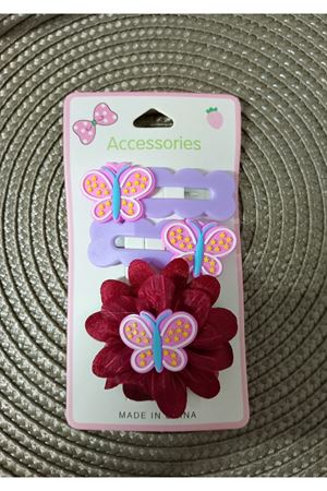 3 Parça Kelebek Çocuk Pens Toka Seti