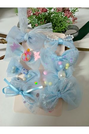 8 Parça Mavi Çocuk Toka Seti