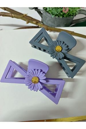 2 Adet Gri Mor  Mandal Toka