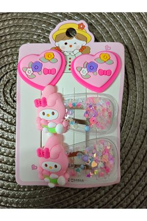 4 Parça Unicorn Çocuk Pens ve Havlu Toka Seti