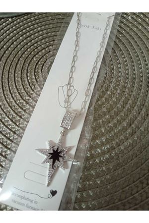 Çelik Kuzey Yıldızı Zirkon Kadın Kolye