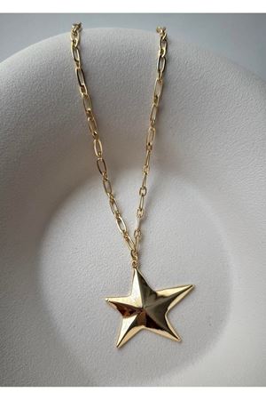 Çelik Gold Yıldız Kadın Kolye