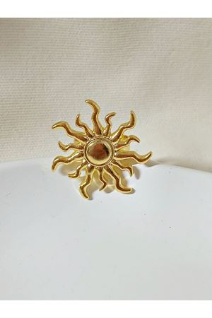 Gold Güneş Model Ayarlanabilir Çelik Yüzük