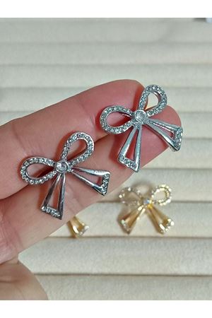 Gümüş Taşlı Fiyonk Kadın Küpe