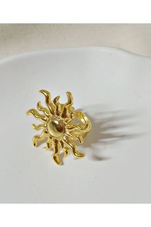 Gold Güneş Model Ayarlanabilir Çelik Yüzük