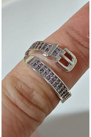 Gümüş Kemer Tokası Ayarlanabilir Çelik Yüzük