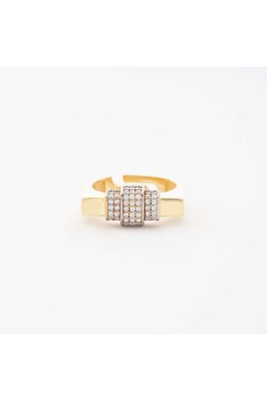 Gold Köşeli Ayarlanabilir Çelik Yüzük