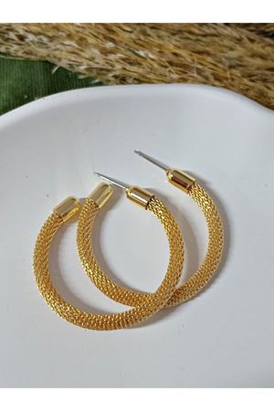 Gold Halka Marka Orta Boy Kadın Küpe