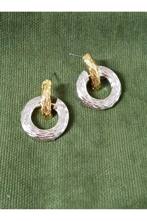 Gold-Gümüş  Yuvarlak Şık Hafif Kadın Küpe