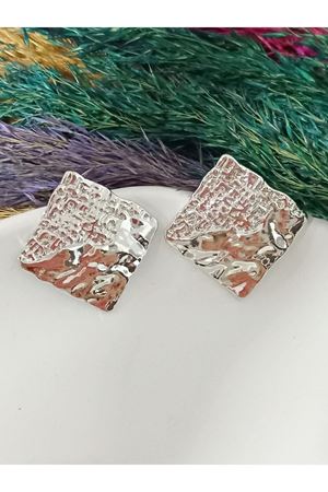 Gold Renk Plaka Kadın Küpe