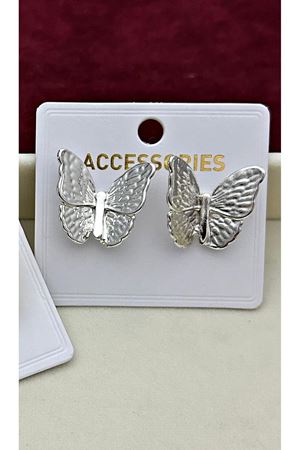 Gümüş Renk Kelebek Tasarım Kadın Küpe