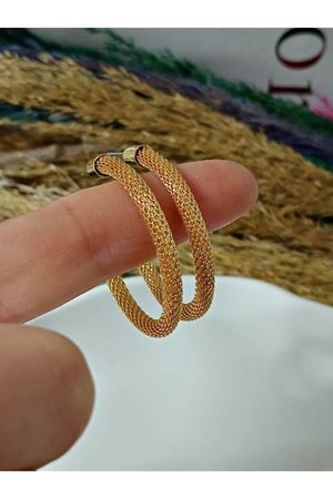 Gold Halka Marka Orta Boy Kadın Küpe
