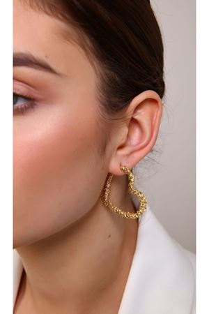 Gold  Kalp Model Şık Halka Küpe