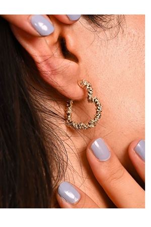 Gold  Kalp Model Şık Halka Küpe