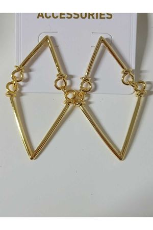 Gold Modern Tasarım Büyük Kadın Küpe