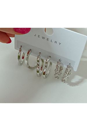 Çoklu 6 lı Set Halka Kadın Küpe