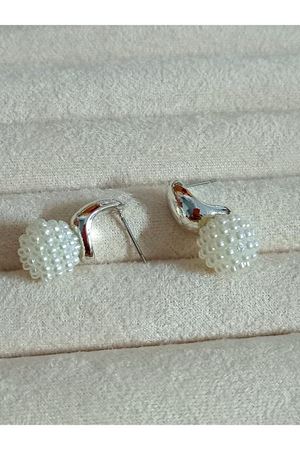 İncili  Gold Şık Küçük Hafif Kadın Küpe