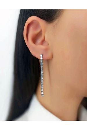 Gümüş Renk Su Yolu Sallantılı Kadın Küpe