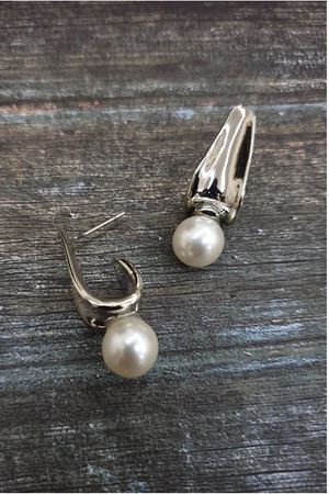 Gümüş İncili Şık Kadın Küpe