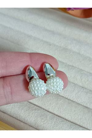 İncili  Gold Şık Küçük Hafif Kadın Küpe