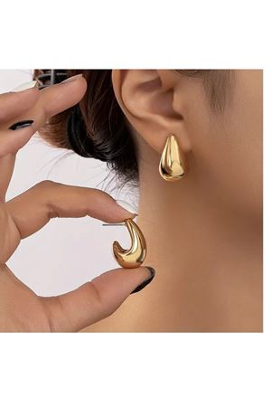 Gold  Damla C Şeklinde Kadın Küpe