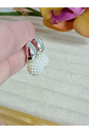 İncili  Gold Şık Küçük Hafif Kadın Küpe