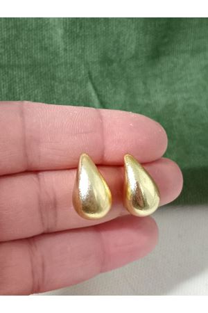 Mat Gold Mini Boy Damla  Kadın Küpe