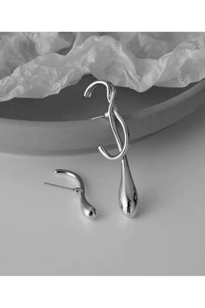 Modern Çizgiler Tasarım Kadın Küpe