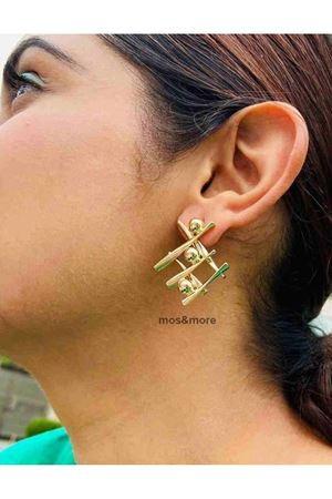 Gold Tasarım Şık Kadın Küpe