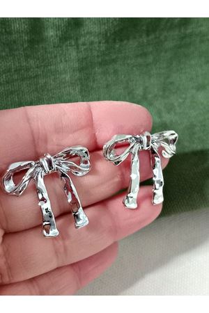 Gümüş Fiyonk Tasarım Şık Kadın Küpe