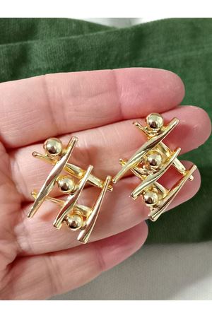 Gold Tasarım Şık Kadın Küpe