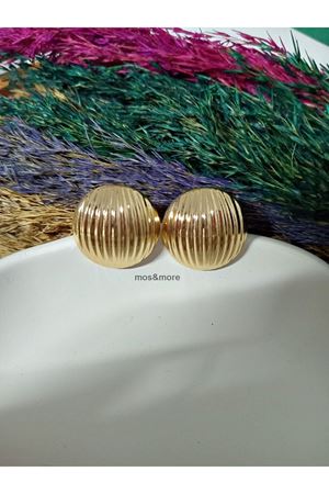 Gold Yuvarlak İçİ Boş Kadın Küpe