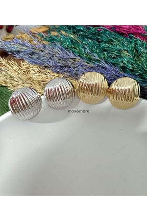 Gold Yuvarlak İçİ Boş Kadın Küpe