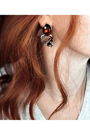 Gold Kahve Şık Kadın Küpe