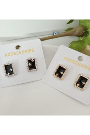 Mineli Kare Minimal Tarot Kadın Küpe