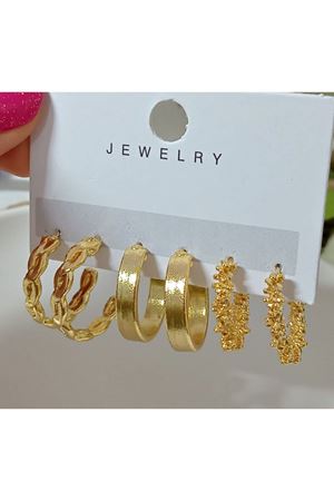 Çoklu 6 lı Set Halka Kadın Küpe