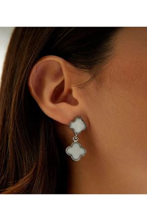 Van Cleef Sedefli Tasarım Sallantılı Kadın Küpe