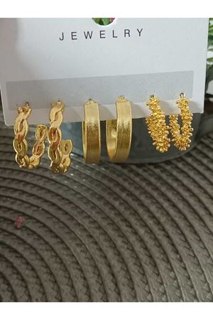 Çoklu 6 lı Set Halka Kadın Küpe