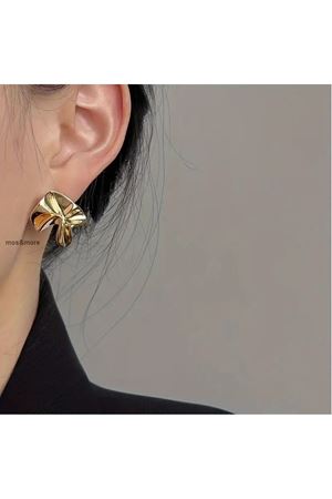 Gold Modern Tasarım Trend Kadın Küpe