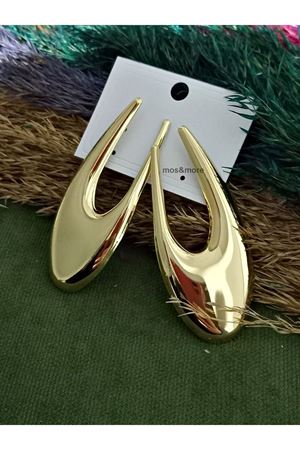 Gold Renk  Tasarım Büyük  Şık Marka Kadın Küpe