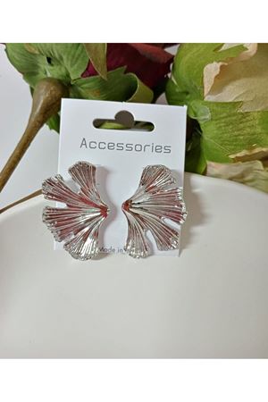 Gold Yarım Yaprak Plaka Küpe