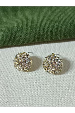 Gold Taşlı Küçük Şık Abiye Günlük Kadın Küpe