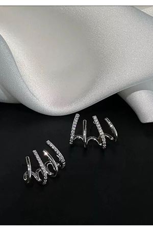 Kristal Taşlı Çoklu Görünümlü Küpe