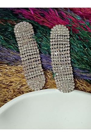 Kristal Taşlı Suyolu Sallantılı Uzun Kadın Abiye Küpe